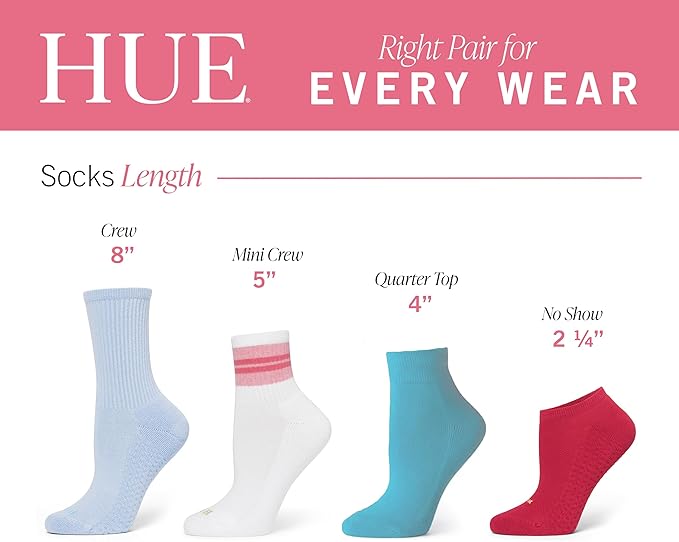 HUE womens Air Sport 3 Pair Pack Mini Crew SocksCasual Sock